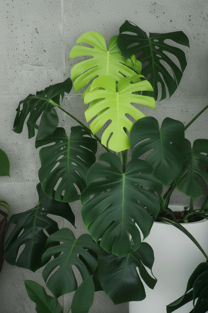 Monstera Lighter Grey Wall